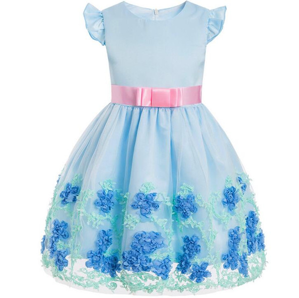 New Kids Clothing Girls Dress big princess dress embroidery small dress factory direct stage clothing party clothing