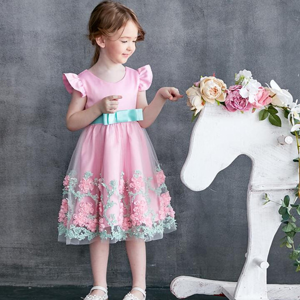 New Kids Clothing Girls Dress Big Children princess dress embroidered small dress factory direct Stage costume