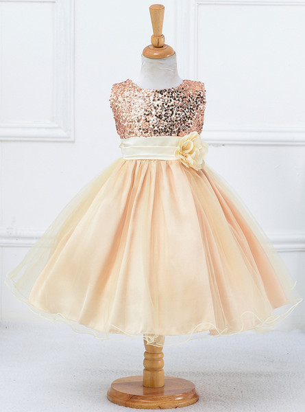 European and American lovely girl dress bright piece bowknot children skirt net gauze princess dress skirt