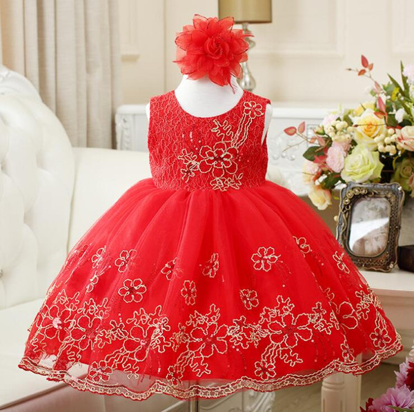 High-grade Baby Girl Princess Dress Children Flower Girl Dresses Birthday Party Dress Of Girls Kids Dress