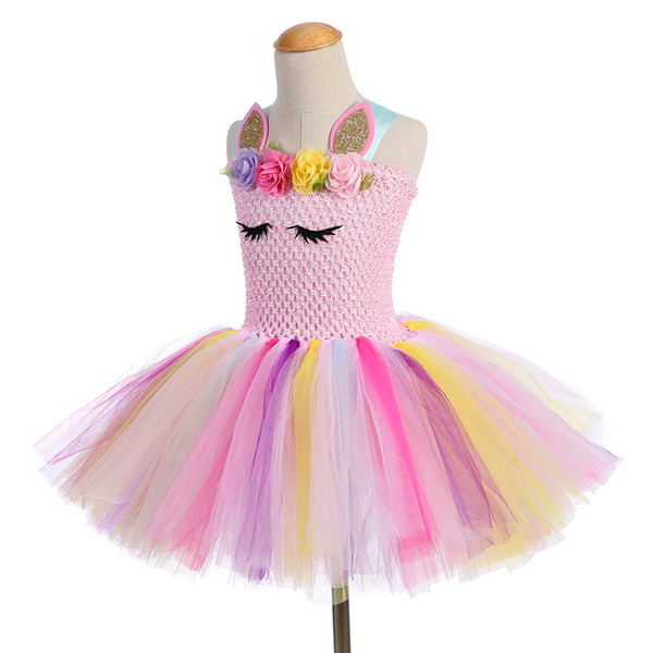 hot sale tutu dress unicorn for Party Girls TUTU Dresses dance Costumes Summer Wedding tutu dresses for sale