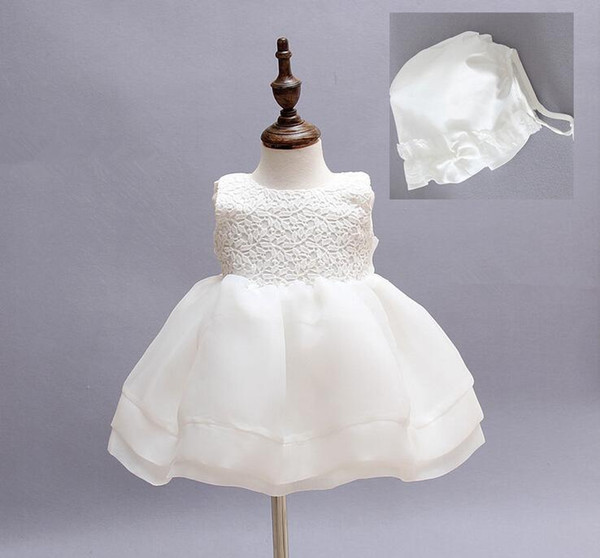 EMS/DHL Free Newborn baby girl Baptism Dress Christening Gown kids Girls' party Infant Princess wedding summer dresses