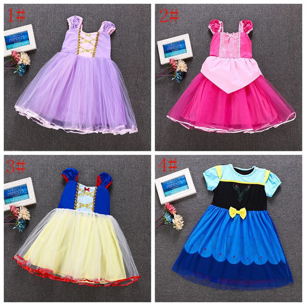 2019 New Princess Halloween Dresses Short Sleeve Lace Dresses Princess Dress Short and Sleeveless Sleeve Tutu Dress A1995