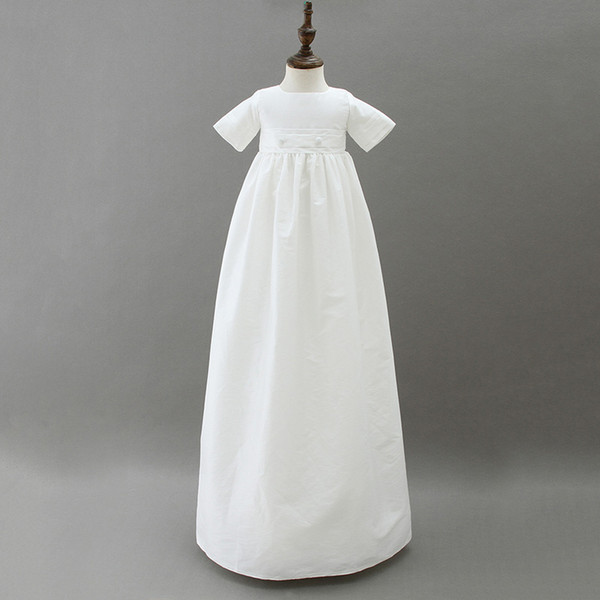 3 to 12 months baby Girls long Christening dresses, hat, summer cotton euro clothes, kids boutique white clothing, R1AM710DS-19