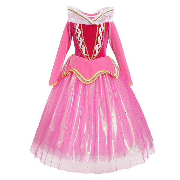 2018 Fashion Girl Evening dress Halloween Party Cosplay Dresses Cute Long Sleeves Christmas Dresses For Girl Princess Dresses