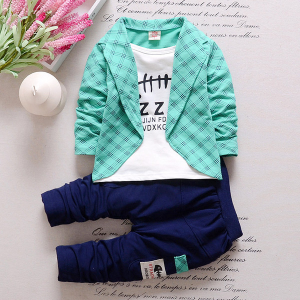 Fashion Spring Autumn Children Boy Clothing Sets Kids Blouse+Pant 2pcs/sets Tracksuit Children Boy Gentleman Suit Sport Suit Set