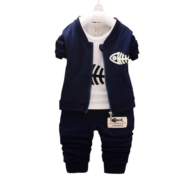 Spring Autumn Brand Fashion Children Boys Girls Clothes Girls Long Sleeves Jacket Tshirt Pants 3 Pcs Sets Kids Clothing Suit