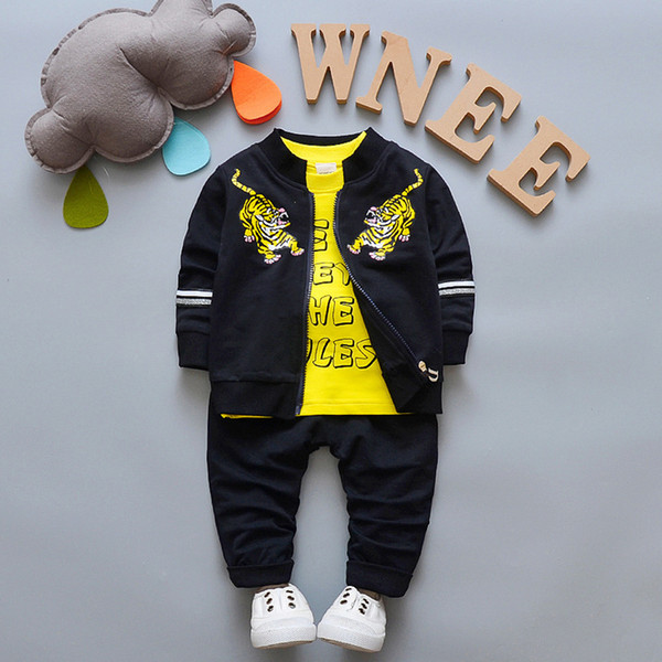 2018 Newborn Baby Boys Girl Clothes Spring Autumn T shirt Coat Pants 3PCS/Sets Outfits Kids Jogging Suits Childrens Tracksuits