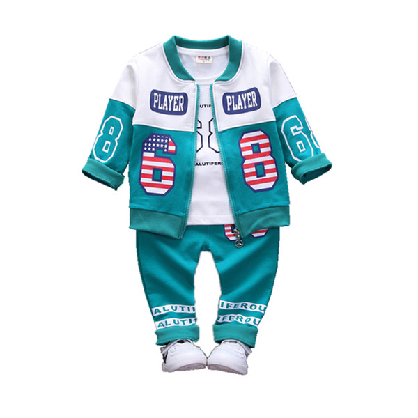 Kids Sport Suits Boys Girls Tracksuits Children Clothing Baby Infant Outfits 4 Color Fashion Sets 2018 Spring Autumn Kid Clothes