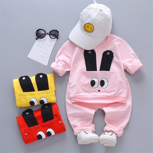 Children Girls Boys Cotton Clothing Suits Spring Autumn Baby Cartoon Dog T-shirt Pants 2pcs/set Kids Clothes Toddler Casual Tracksuits