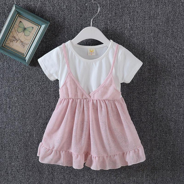 2018 Fashion Children Cotton Garment Baby Girls Suspenders Dress Summer Style Kids Cute Clothes Toddler Clothing Casual Dresses