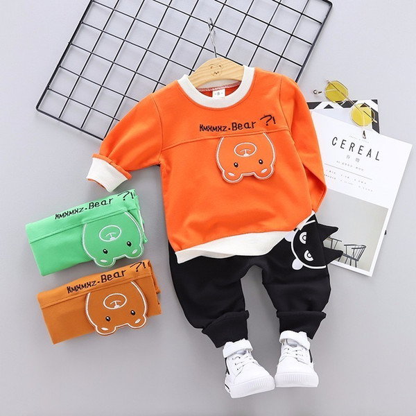 Spring Autumn Baby Clothes Girls Boys Suits Infant Cartoon Cotton Panda T Shirt Pants 2pcs/sets Kids Garment Children Casual Clothing