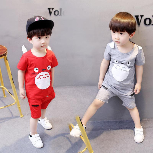 Baby Boys Girls 2018 Summer Baby Clothing Sets Cartoon Printing Tops+Casual Pants 2Pcs For 0-4 Years Clothes Kids Tracksuit