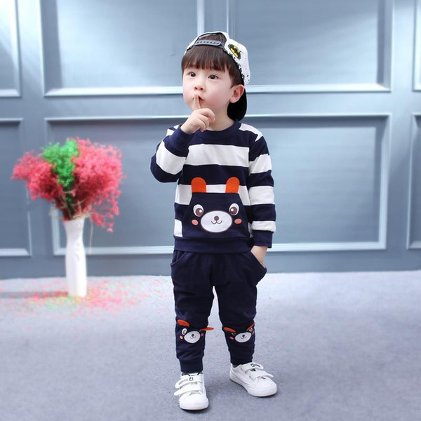 2018 Spring Autumn Baby Boys Clothes Cartoon Full Sleeve T-shirt Pants 2pcs Cotton Kids Suits Children Clothing Sets Tracksuits