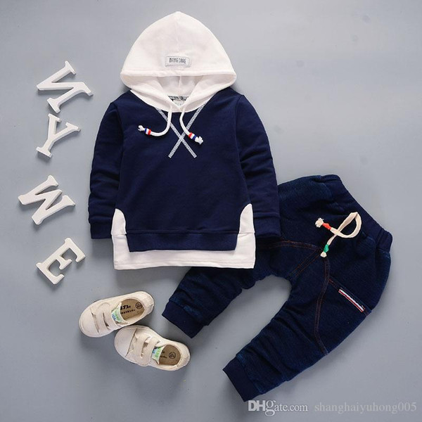 2018 Autumn Children Girls Clothing Set Baby Leisure Letter Cotton Hoodies Long Sleeve T Shirts Pants 2Pcs Costume Kids Clothes