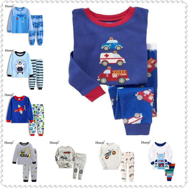 Ambulance Baby Boys' Pajama Set Cotton Children Sleepwear Clothes Suit Long Tee Shirts Trousers Boy Pj's Infant Pyjamas 1-7Year