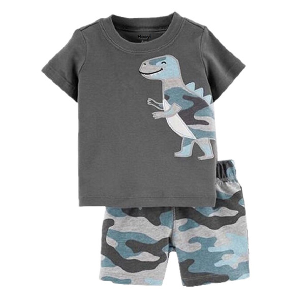 Camouflage Baby Boys Clothes Suit Summer Dino T-Shirts + Camo Shorts Pants Sets Casual Boy Outfit Cotton Sets Tops 6 9 12 18 24 Month