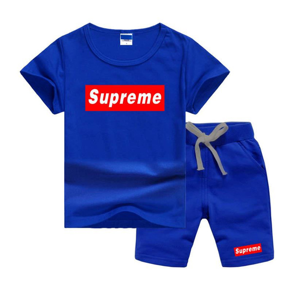 SPE LOGO Classic Luxury Designer Boy Set 2-7T Newborn Kids Baby Boys And Girls Tops T-shirt and Pants 2PCS Outfits Set Clothes