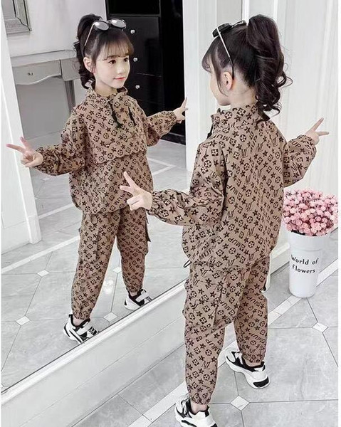 Girl spring and autumn foreign style web celebrity Korean version casual fashion two - piece suit