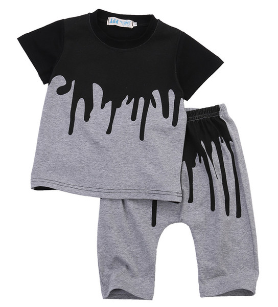 PUDCOCO Newest 2020 Infant Baby Boys Short Sleeve Casual T shirt +Long Pants Cotton Active Clothes Sets 0-4Y