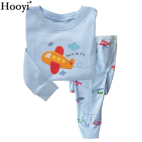 2018 Newest Baby Clothes Suits Pajamas For Boys Plane Fashion Kids Nightgown Sleepwear Clothing Sets 100% Cotton 2 3 4 5 6 7Year