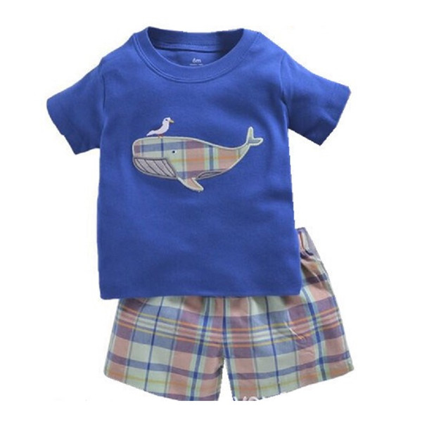 2018 Baby Clothes Set Whale Fashion Boys T-Shirt Short Pants 2-Pieces Clothing Suit Children Tee Shirts Outfit 100% Cotton Suit Tracksuit