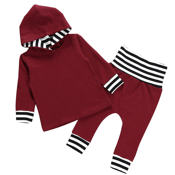 Baby Girl Boy Clothes 2018 Winter Autumn Casual Girl Boy Clothing Outfits Hooded Sweatshirt Pants 2PCS Cotton Tracksuit Set New