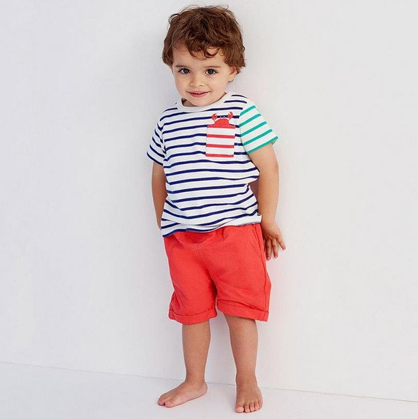 Baby children clothes Striped kids boys clothes Sets toddler summer short clothing sets classic suit for boy toddler child suits Mixed sizes