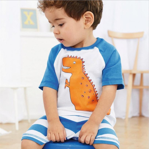 baby children clothes China kids boys clothes Dinosaur toddler summer short clothing sets classic suit for boy toddler child suits