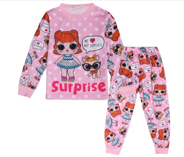 ins hot sale baby girls lolo suprise prints set children boutique summer clothing set top matching bottom pant sets