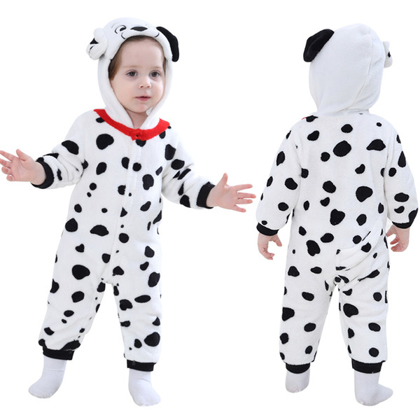 Unisex Baby Puppy Costume Toddler Cuddly Flannel Romper Hoodie Onesie Pajamas