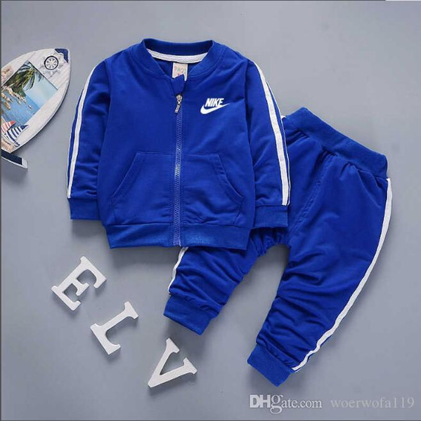 2018 brand baby boys and girls tracksuits kids tracksuits kids T-shirts & pants 2 pcs/sets kids clothing hot sell new fashion summer.