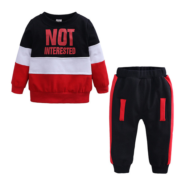 Baby Kids Cartoon Fashion Casual Patchwork Two-Piece Suits Clothing Sets Infant Boys Girls Outfits Sportwear Tracksuits Designer Clothes