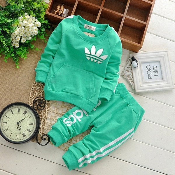 Brand Baby Boy Clothing Suits Autumn Casual Baby Girl Clothes Sets Children Suit Sweatshirts+Sports pants Spring Kids Set