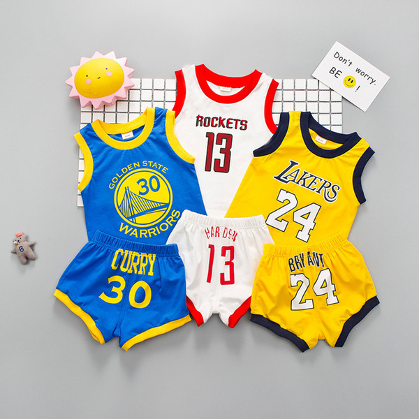 Kids Clothing Set Baby Clothing Sets Baby Boys Clothes Summer Sleeveless Tee+Short Pants Kids Boys Outfits Digital