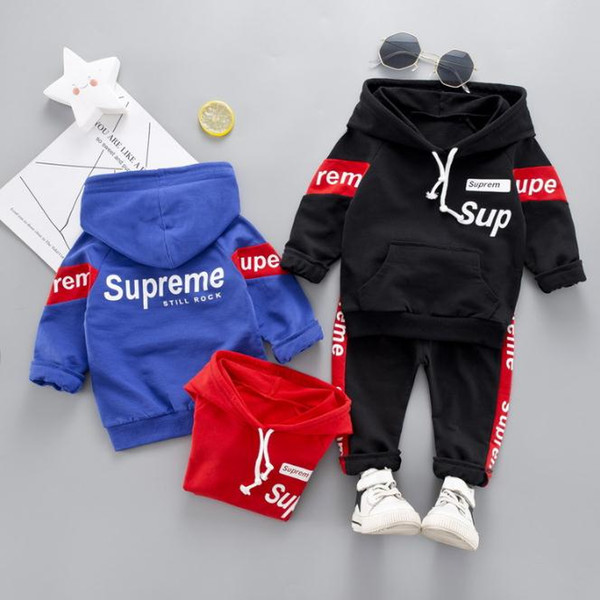 Children Clothing Sets Spring Autumn baby Boys Girls Clothing Sets Fashion Hoodie+Pants 2 Pcs suits kids clothes