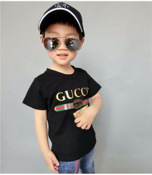 2018 New listing Classic Hot Selling Boys and girls Brand Sportswear Fashion Spring and Autumn Children's Short Sleeve T--Shirt 100cm--140cm