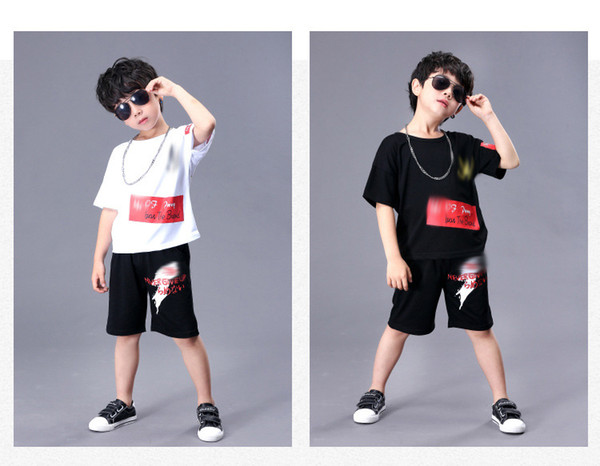 Summer Boys Casual Set Short-sleeved cotton T-shirt + shorts Pant 2 piece children casual outfit baby boy top tee kids clothing suit