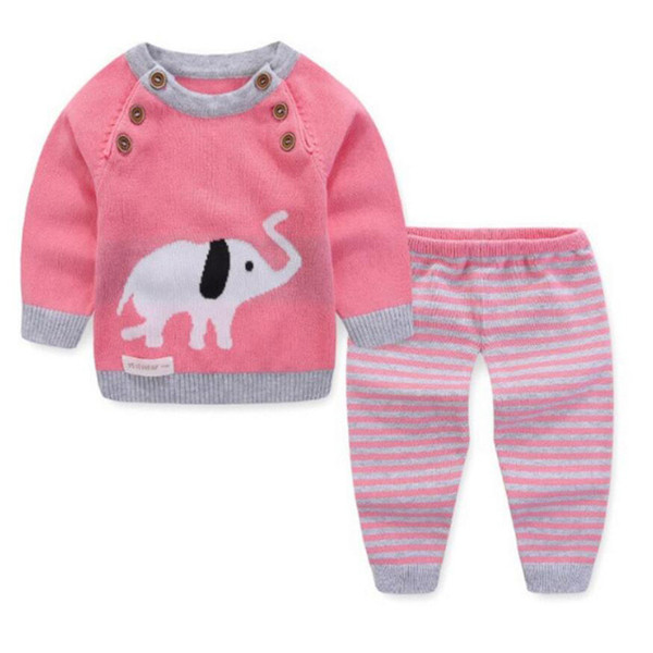 good quality baby Girls clothing set spring autumn children clothes set infant boy cartoon sweater warm clothes kids tracksuit