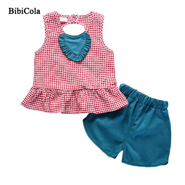 quality 2019 Cute Toddler Girl Clothing Sets Summer Sleeveless Little Girls Clothes Set 2Pcs Vest+Shorts Baby Girl Clothing Set