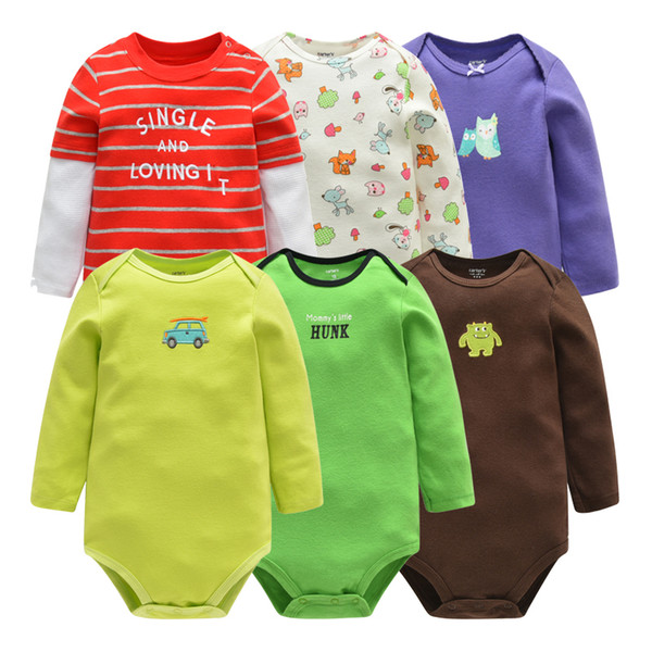 Random Delivery Baby Boy Clothes Jumpsuit Baby Romper Autumn Long Sleeve Newborn Clothing Cotton Boys Girls Toddler Roupas Bebe