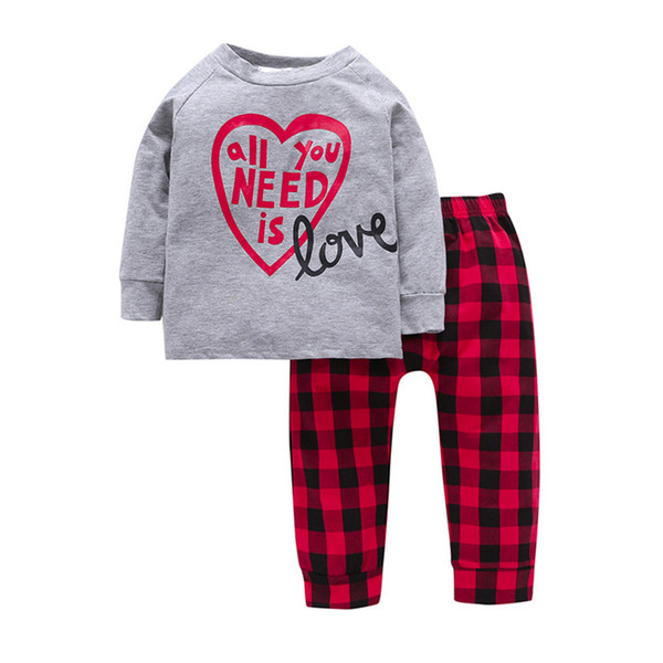 quality spring autumn new girls clothing sets 2019 cotton casual long sleeve tops+pants 2pcs children kids tracksuit suits