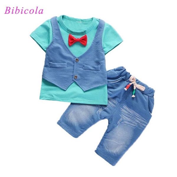 quality Summer baby Clothes Sets Children Boys clothing set toddle T Shirt+shorts tracksuit Infant Kids baby brand clothes sets