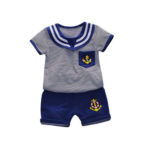 quality children boys clothing sets summer kids striped clothes 2pcs tracksuit set for baby boys outfits sport suit clothing