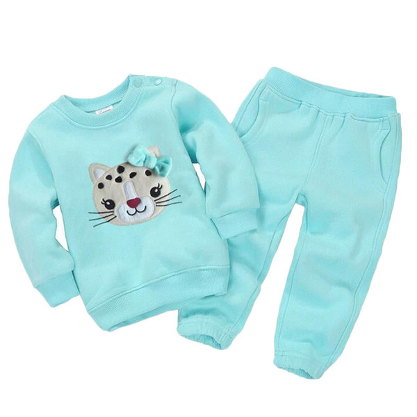 Spring Children Girls Clothing Set Brand Cartoon Boys Sports Suit 1-5 Years Kids Tracksuit Sweatshirts + Pants Baby Boys Clothes