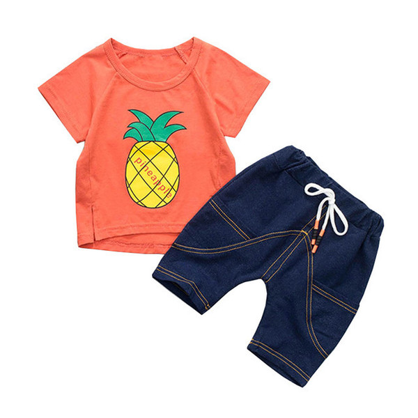 quality boys clothing sets summer fashion children boys cartoon t-shirts+shorts sets kids tracksuit clothing for baby boys