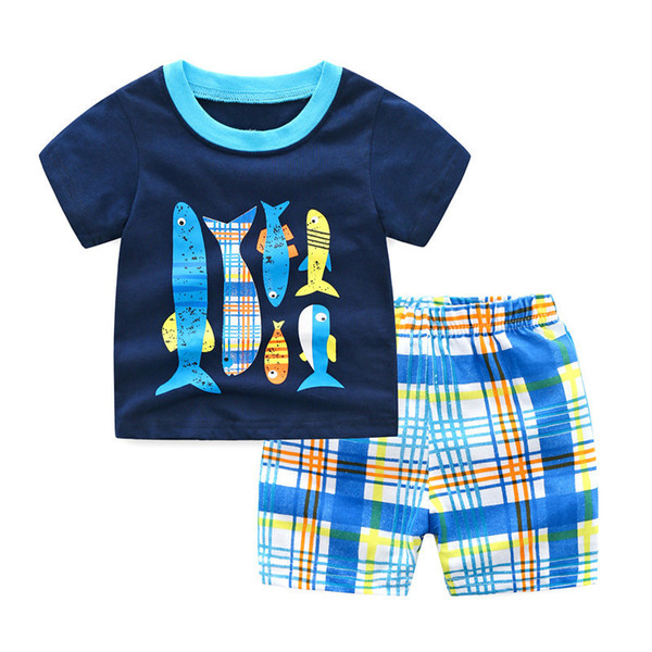 Baby Boys Clothing Sets Summer pj costume Toddler Outfits Children Shorts Set Sport Suit Kids Clothes Boys 2 3 4 5 6 years