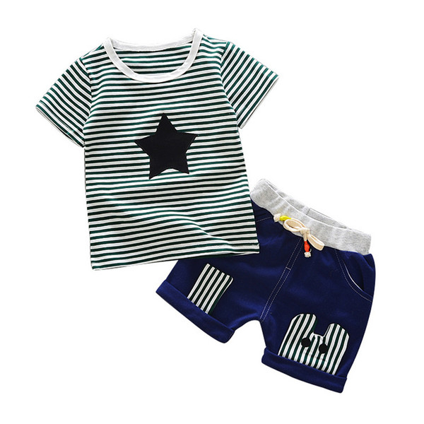 Kids Summer Clothing Set 2019 Baby Boys Tracksuit Children Clothes Tops+Shorts 2Pcs Toddler Casual Outfit for Girl 1 2 3 4 years