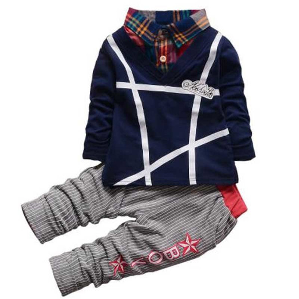 quality Spring Kids Clothes Sets Long Sleeve Boy T-shirt Pants Suit Clothing Set Children Baby Boy Clothes Newborn Sport Suits