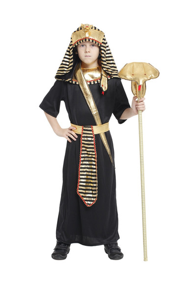 Shanghai Story Kids Pharaoh Costume Halloween Cosplay Boy's Egyptian Priest Costume 3 Style